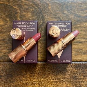 NIB Charlotte Tilbury Pillow Talk & Walk of No Shame Matte Revolution Lipsticks